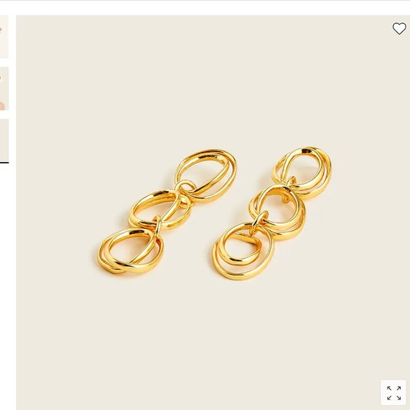 J. Crew Gold Double Wobble Drop Earrings NWT - Picture 1 of 2